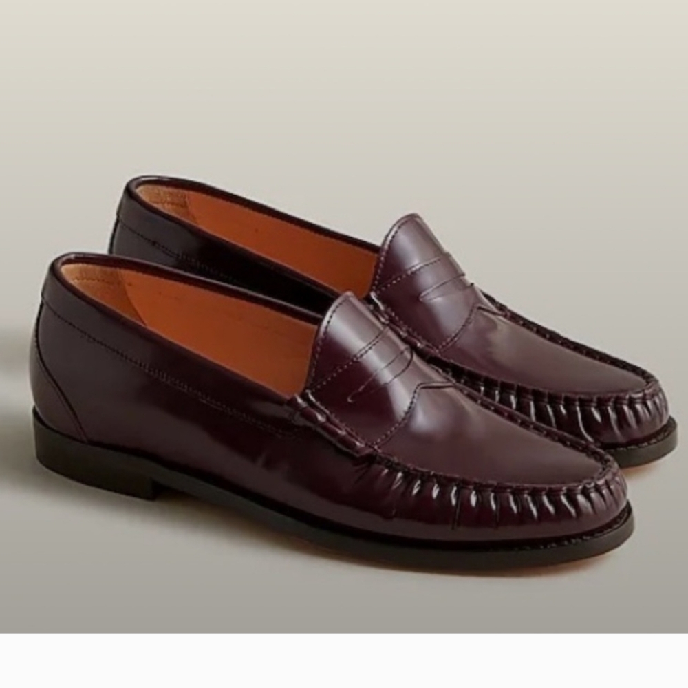 J. Crew Winona Leather Penny Loafers